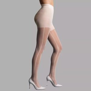 NEW Leggs Womens 360 Contour Suiting Stripe Tights Stockings Lines Panty Hose L